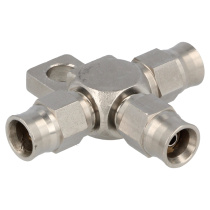 T-kors Rostfritt 3x AN3 Slanganslutning QSP